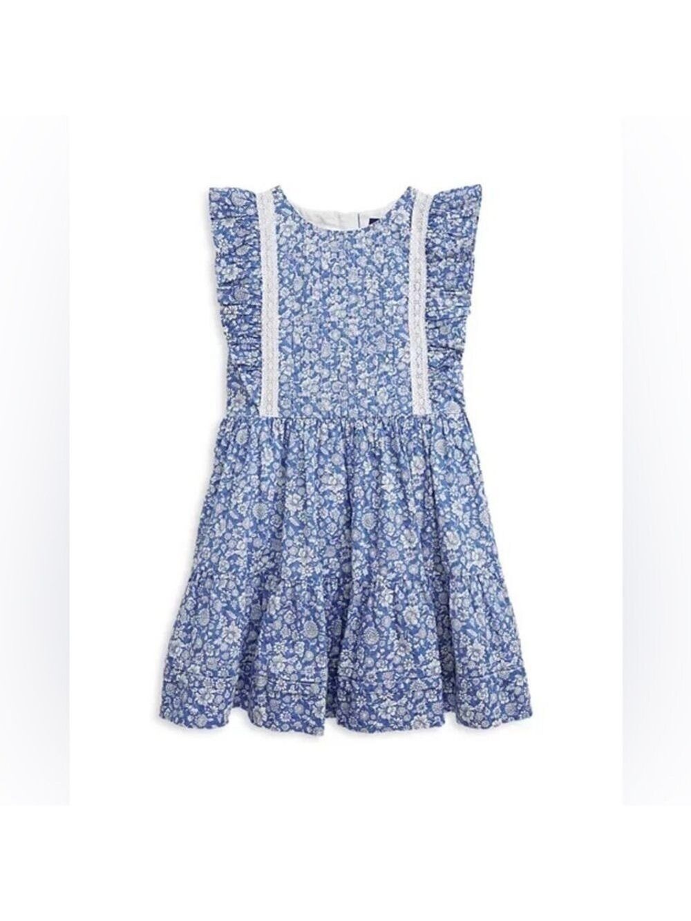 Polo Ralph Lauren Girls' Floral Ruffle Batiste Dress